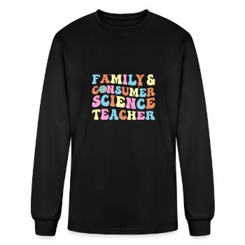 Family and Consumer Science Facs Teacher Back To S - Men's Long Sleeve T-Shirt - black - Front