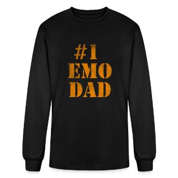 #1 emo dad number one - Men's Long Sleeve T-Shirt - black - Front