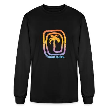 Cool Majorca Mallorca Spain Palm Tree Souvenir - Men's Long Sleeve T-Shirt - black - Front