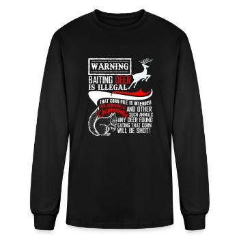 Baiting Deer And Squirrels Chipmunks - Men's Long Sleeve T-Shirt - black - Front