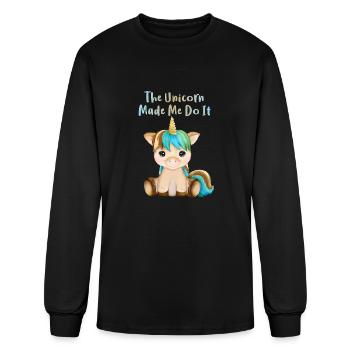 The Unicorn Made Me Do It - Men's Long Sleeve T-Shirt - black - Front