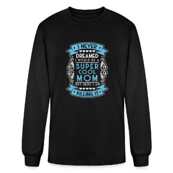 Mother Mother s Day Children Super Heroine - Men's Long Sleeve T-Shirt - black - Front