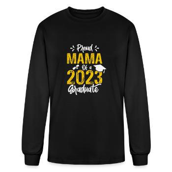 Proud mama of 2023 Graduate graduation party - Men's Long Sleeve T-Shirt - black - Front