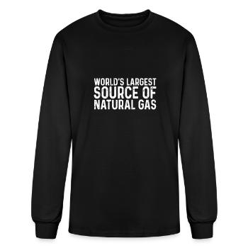 World's Largest Source Of Natural Gas - Men's Long Sleeve T-Shirt - black - Front