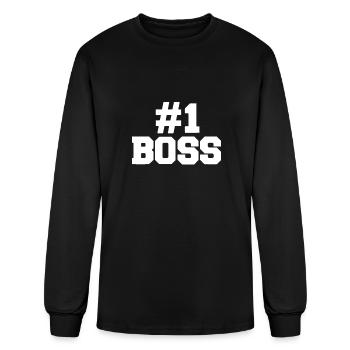 Number one boss - Men's Long Sleeve T-Shirt - black - Front