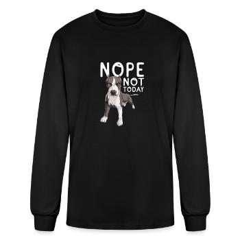 Nope not today - Men's Long Sleeve T-Shirt - black - Front