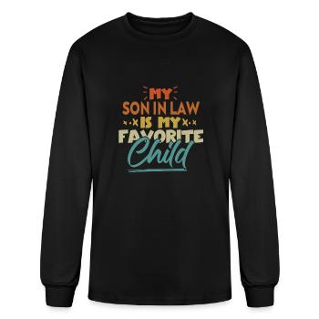 My Son In Law Is My Favorite Child Funny Family - Men's Long Sleeve T-Shirt - black - Front
