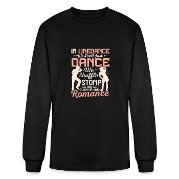 We Don't Just Dance We Shuffle, Stomp Line Dance W - Men's Long Sleeve T-Shirt - black - Front