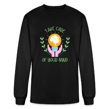 Take Care Of Your Mind - Men's Long Sleeve T-Shirt - black - Front