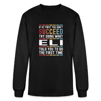 Eli Name Personalized Funny Birthday Christmas - Men's Long Sleeve T-Shirt - black - Front
