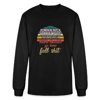 Fall Shit Serial Killers Funny Parody - Men's Long Sleeve T-Shirt - black - Front