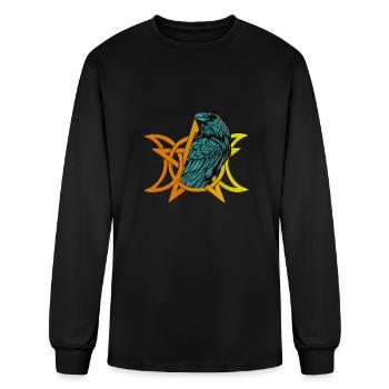 Wiccan T ShirtCorbeau de la triple déesse - T-shirt à manches longues Homme - noir - Devant