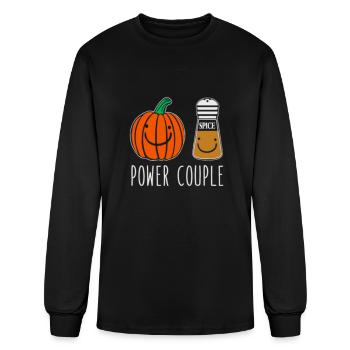 Halloween Pumkpin Power Couple Chemise Pre - T-shirt à manches longues Homme - noir - Devant