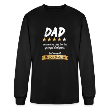 Dad Tshirt - Men's Long Sleeve T-Shirt - black - Front