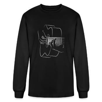 Cool Acoustic Guitar Acoustic Guitar Player - Men's Long Sleeve T-Shirt - black - Front