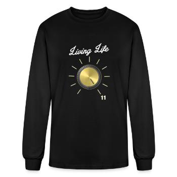 Life on 11 These Go To Eleven - Volume Knob - - Men's Long Sleeve T-Shirt - black - Front