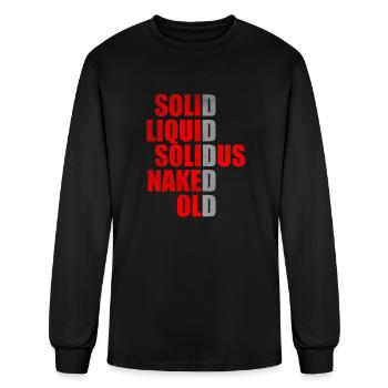 Solid liquid solidus naked old - Men's Long Sleeve T-Shirt - black - Front