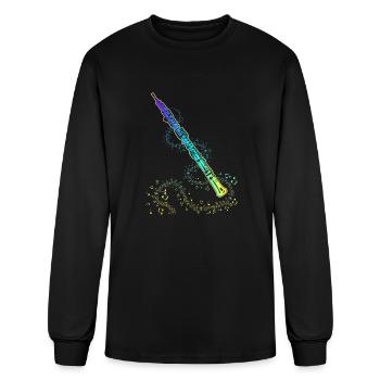Oboe Musical Notes MusicTeacher - Men's Long Sleeve T-Shirt - black - Front