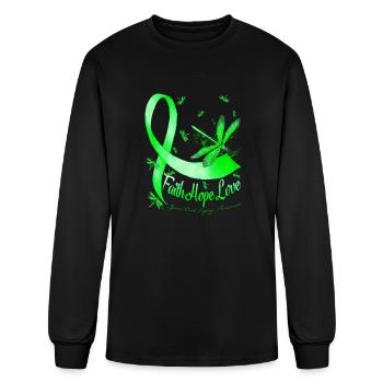 Faith Hope Love Spinal Cord Injury Awareness - Men's Long Sleeve T-Shirt - black - Front