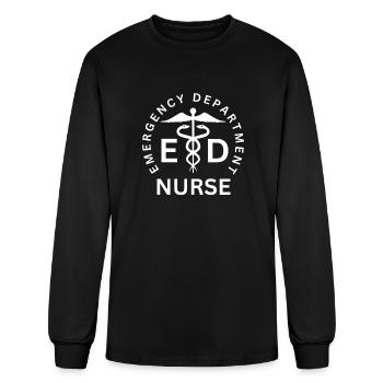 Emergency Nurse ED Nurse ER Emergency - Men's Long Sleeve T-Shirt - black - Front