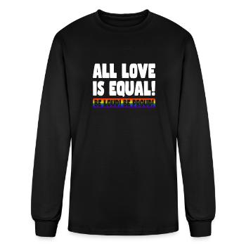 Pride LGBT Love wins, we are queer and proud - Men's Long Sleeve T-Shirt - black - Front