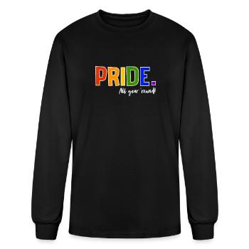 Pride LGBT Love wins, we are queer and proud - Men's Long Sleeve T-Shirt - black - Front