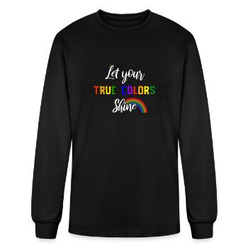 Pride LGBT Love wins, we are queer and proud - Men's Long Sleeve T-Shirt - black - Front