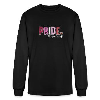 Pride LGBT Love wins, we are queer and proud - Men's Long Sleeve T-Shirt - black - Front