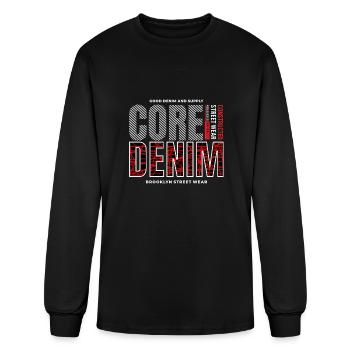 Core denim - Men's Long Sleeve T-Shirt - black - Front