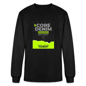 Core denim - Men's Long Sleeve T-Shirt - black - Front