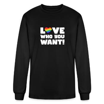 Pride LGBT Love wins, we are queer and proud - Men's Long Sleeve T-Shirt - black - Front