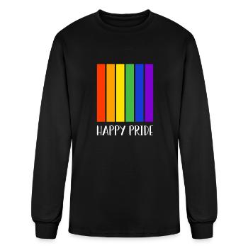 Pride LGBT Love wins, we are queer and proud - Men's Long Sleeve T-Shirt - black - Front