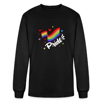 Pride LGBT Love wins, we are queer and proud - Men's Long Sleeve T-Shirt - black - Front