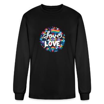 Pride LGBT Love wins, we are queer and proud - Men's Long Sleeve T-Shirt - black - Front