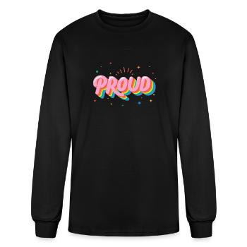 Pride LGBT Love wins, we are queer and proud - Men's Long Sleeve T-Shirt - black - Front