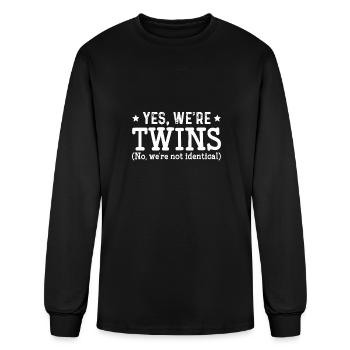 Twins Partner Twin Siblings - Men's Long Sleeve T-Shirt - black - Front