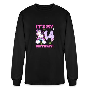 14th Birthday - Men's Long Sleeve T-Shirt - black - Front