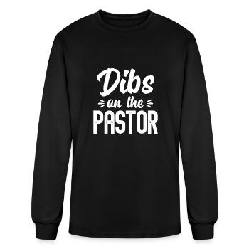 Dibs On The Pastor, Cute Pastors Wife Giftcutejeho - Men's Long Sleeve T-Shirt - black - Front