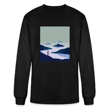Islands T ShirtSea clouds - Men's Long Sleeve T-Shirt - black - Front