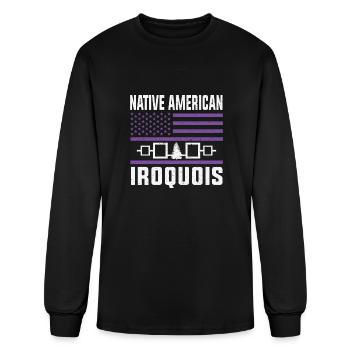 iroquois tribe - mohawk tribe symbols - Men's Long Sleeve T-Shirt - black - Front