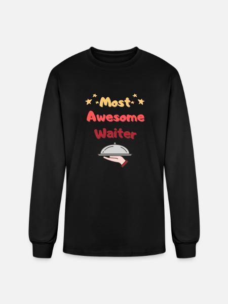 Most Awesome Waiter - Men's Long Sleeve T-Shirt - black