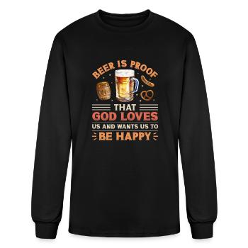 Beer - Men's Long Sleeve T-Shirt - black - Front