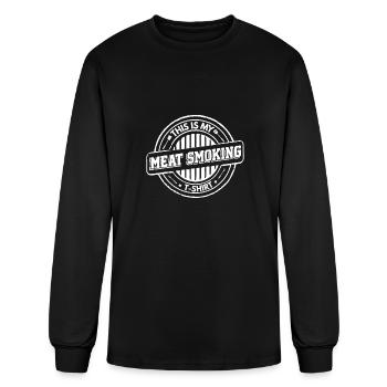 Barbecue Grill Master This Is My Meat Smoking - Men's Long Sleeve T-Shirt - black - Front