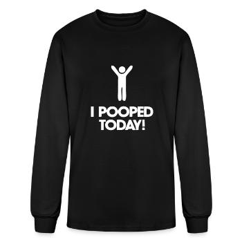 I Pooped Today - Men's Long Sleeve T-Shirt - black - Front