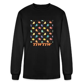 flock of birds - Men's Long Sleeve T-Shirt - black - Front