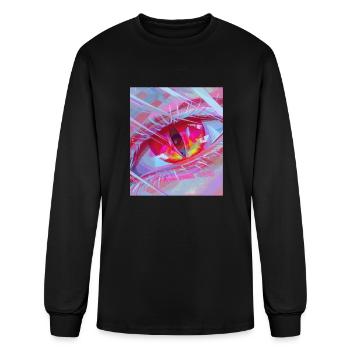 Anime Eyes Mouth - Men's Long Sleeve T-Shirt - black - Front