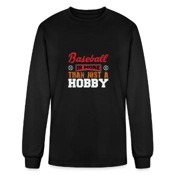 Baseball is more than just a hobby (2) - Men's Long Sleeve T-Shirt - black - Front