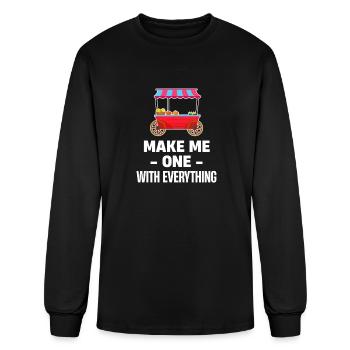 Make Me One With Everything Funny Street Vendor - Men's Long Sleeve T-Shirt - black - Front