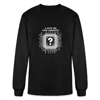 A Byte For Your Thoughts? - Men's Long Sleeve T-Shirt - black - Front