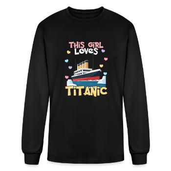Titanic Ship, This Girl Loves the RMS Titanic - Men's Long Sleeve T-Shirt - black - Front